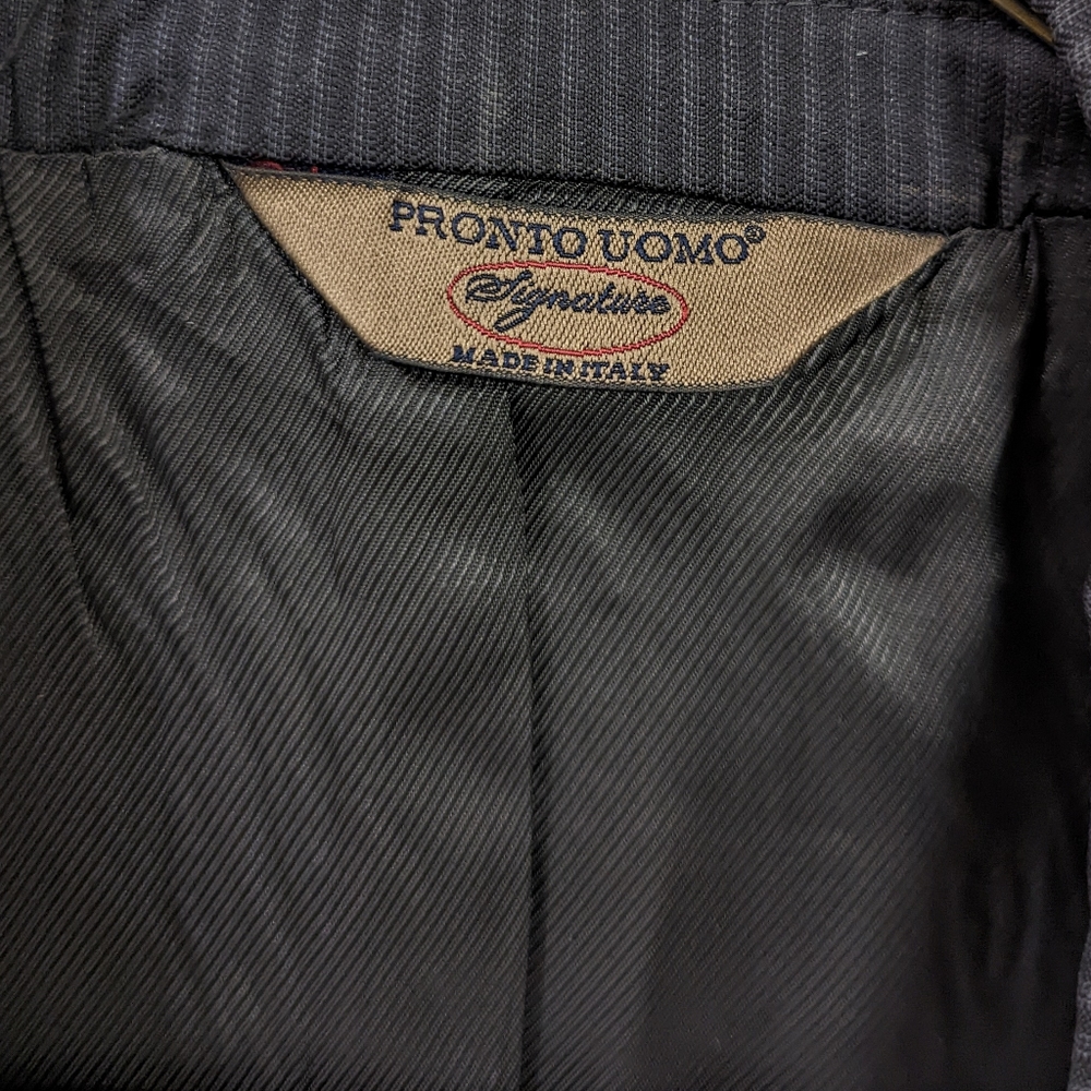 Vintage Zignone Pronto Uomo Signature Made In Italy Stripe Blazer Size 42L - Picture 4 of 10